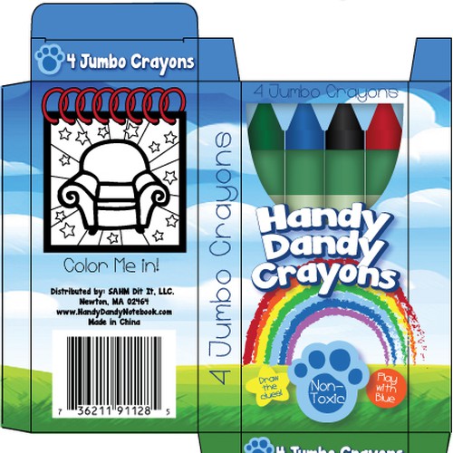 8 Steve Striped COLORED jumbo crayons collection - Handcrafted