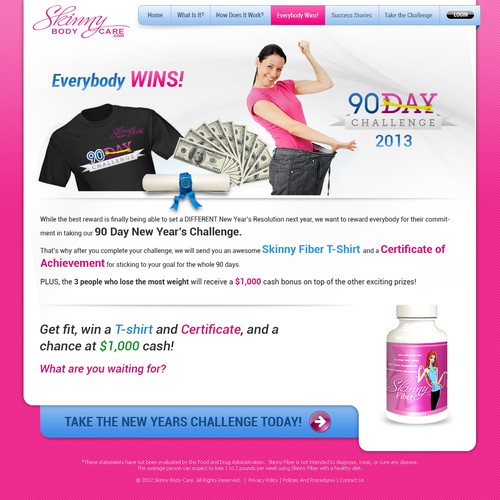 Create the next website design for Skinny Fiber New Year's Challenge Diseño de designers.dairy™