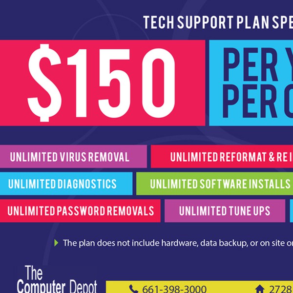 Design by Noble1 titled "Computer Store Postcard"