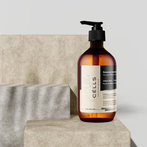 Minimalist label design for shampoo bottle Design by GARDOUM