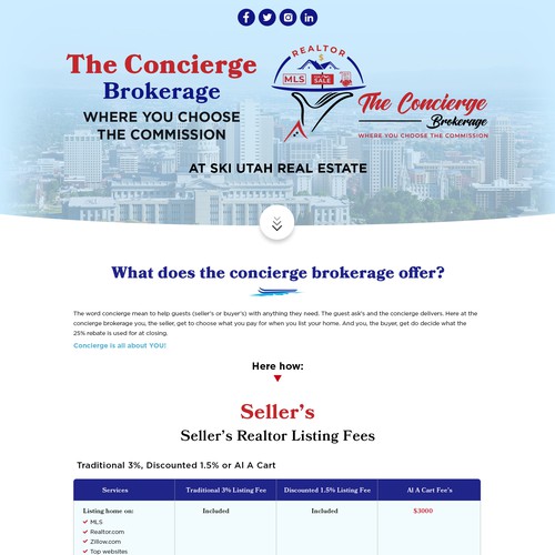 The concierge brokerage website Réalisé par Atul-Arts