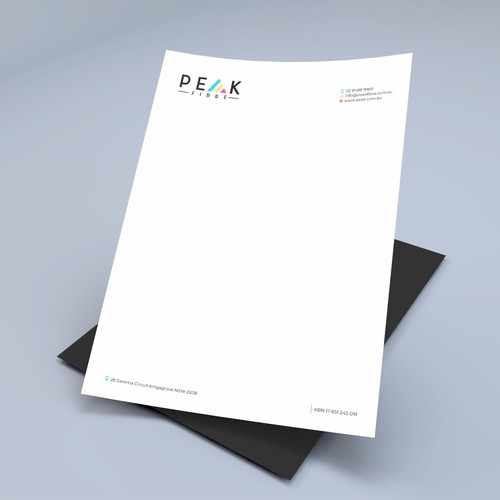 Creative, slick, professional Stationary for New Brand - Peak Fibre - Design by Xclusive16