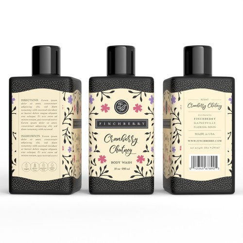 Create body wash label for large bath and body company Design by Dionissis Feleris