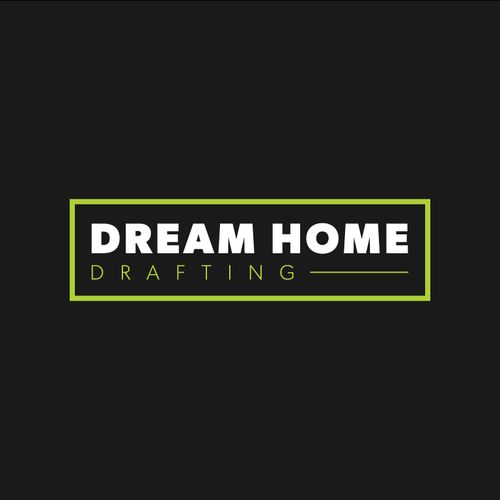 Creative word art logo for architectural design based company; Dream Home Drafting Design by Kurt Bzzz