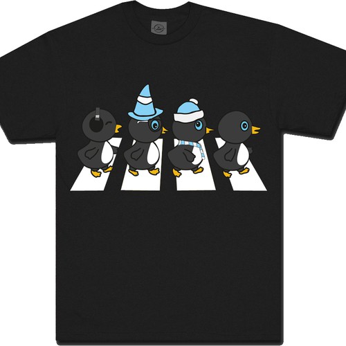 Design a "Penguins life" inspired t-shirt