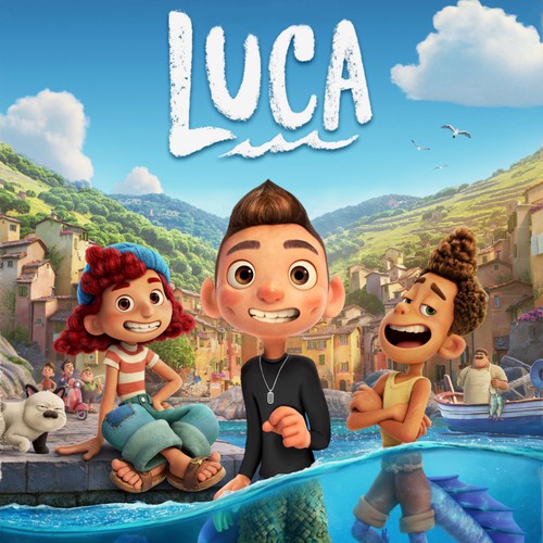 Birthday poster based of disney luca, Card or invitation contest
