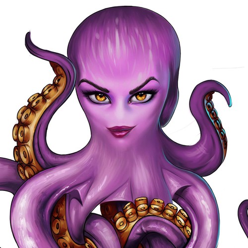 Design Mischievous Octopus Character for hottest card game 2019! Design by Olesia H.