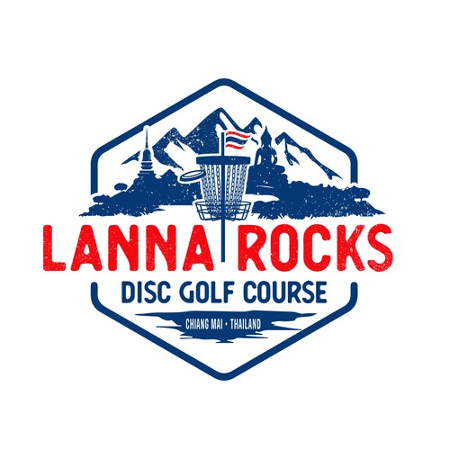 Logo Design for the gorgeous - Lanna Rocks Disc Golf Course - in Chiang Mai Thailand Design by BOLT DESIGN
