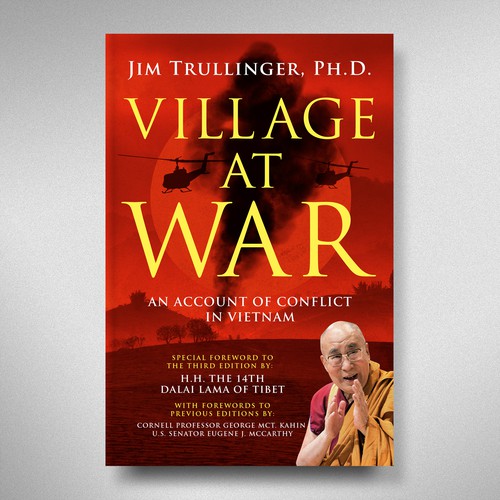 Cover for Third Edition of Classic Work on the Vietnam War. Special Foreword by H.H. the Dalai Lama. Design réalisé par Sam Art Studio