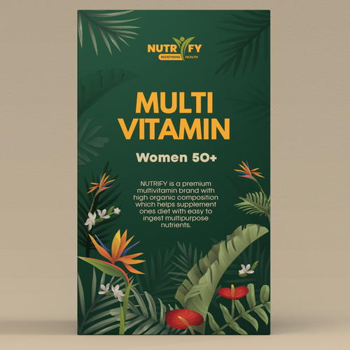 Design a premium packaging for Multivitamin for women 50+ brand for Nigerian Consumers Design by ilonaGi