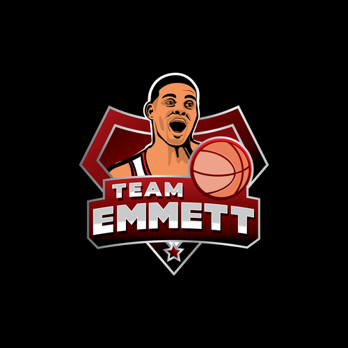 Basketball Logo for Team Emmett - Your Winning Logo Featured on Major Sports Network Diseño de Sam.D