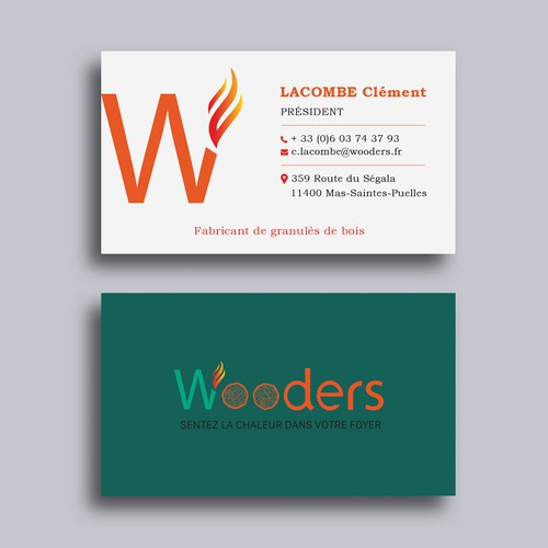 Proposition sur un concours de Carte de visite, réalisée par Allin1 design