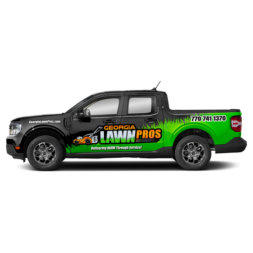 Need eye catching wrap designed for a lawn care company! Design by jacondsign