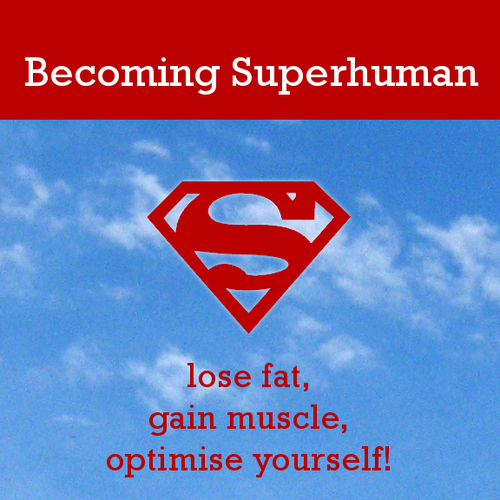 "Becoming Superhuman" Book Cover Diseño de Dynumo Interactive