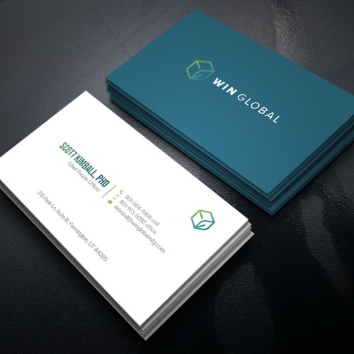 WIN Global Business Card Design-ontwerp door Xclusive16