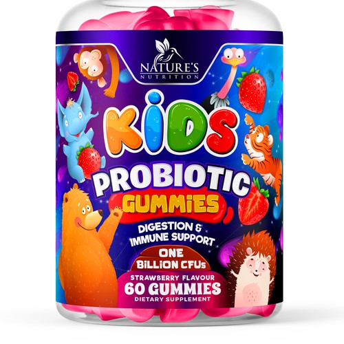 Designs | Cute Kids Probiotic Gummies Design needed for Nature's ...