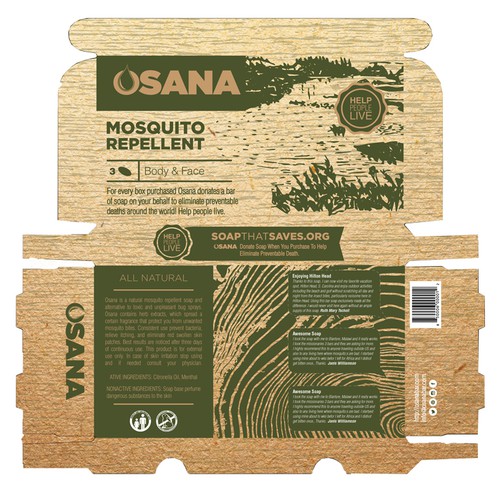 Create Overall Packaging Design for Mosquito Repellent Soap That Saves Lives Diseño de ADD778