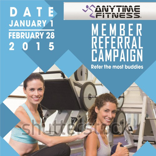 Creata a Anytime Fitness Member Referral Campaign poster Signage contest