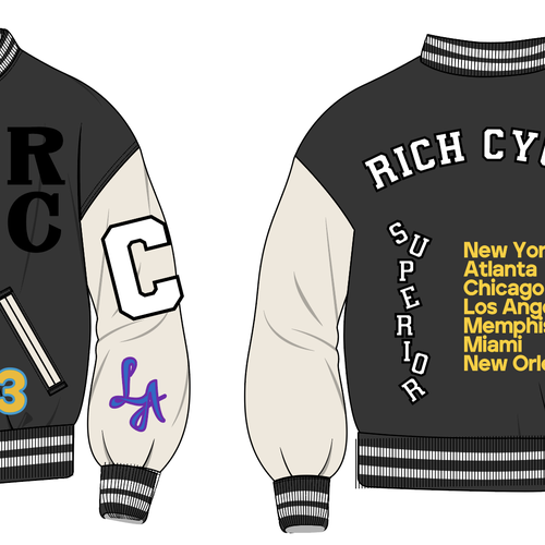 Varsity Jacket for a streetwear urban style brand Design by Colpo