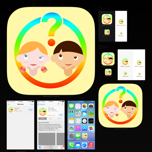 Create an visually stunning app icon to attract young kids (to a wholesome app!) Design by Carlo - Masaya