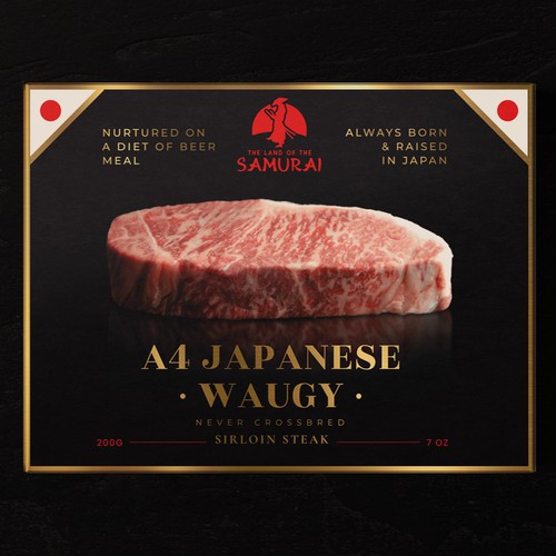 100% JAPANESE WAGYU STEAK Design by Kamilla Oblakova