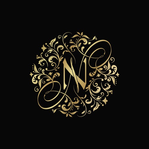 Wedding monogram logo for neel & nidhi's wedding