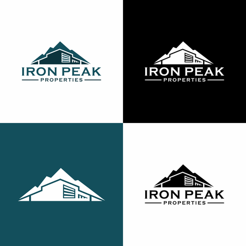 Logo combining geometric abstract mountains with industrial buildings for real estate company Design von chandra.k