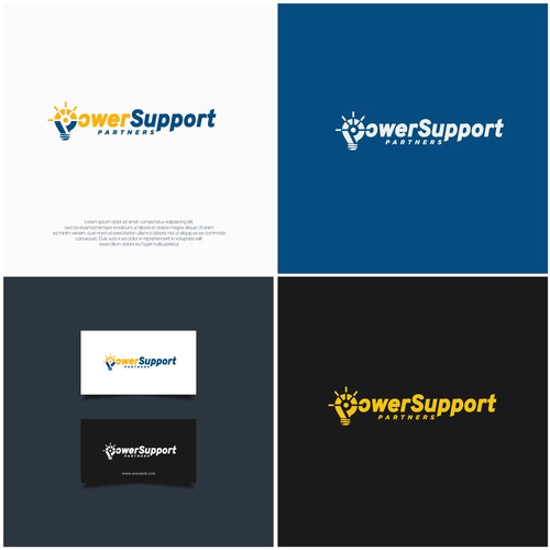 Home Generator Company Logo Design - Power Support Partners Design by WanExpert™