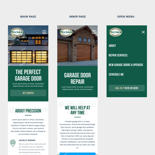 Design a fancy new garage door website! | Web page design contest