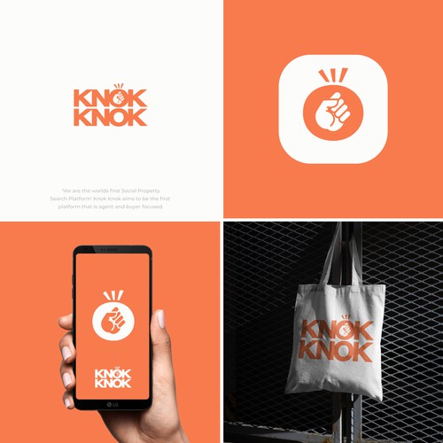 New Social Property Search App Logo NEEDED! Knok Knok Design by xpertdesign786