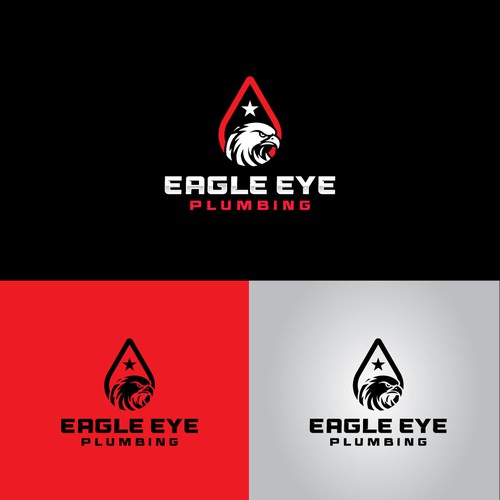 Eye catching and very marketable logo for plumbing company. The company name is Eagle Eye Plumbing Design by JakirVector