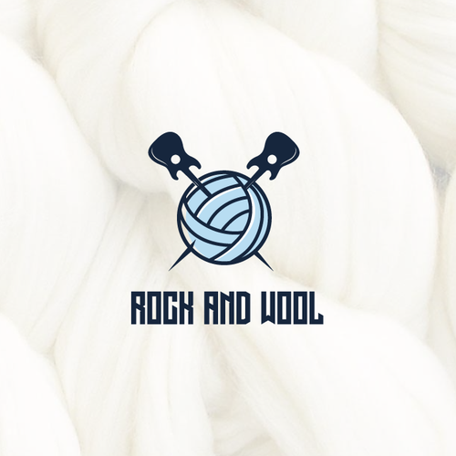 Design a "rock 'n' roll" inspired logo for "Rock and Wool" knit kit company! Design by GIRMEN