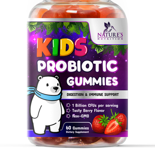 Designs | Cute Kids Probiotic Gummies Design needed for Nature's ...