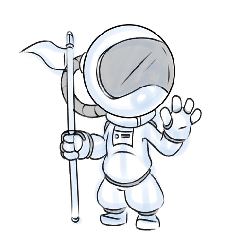 Astronaut Mascot Design for Moonshot Crypto Project Design by Israel Trejo