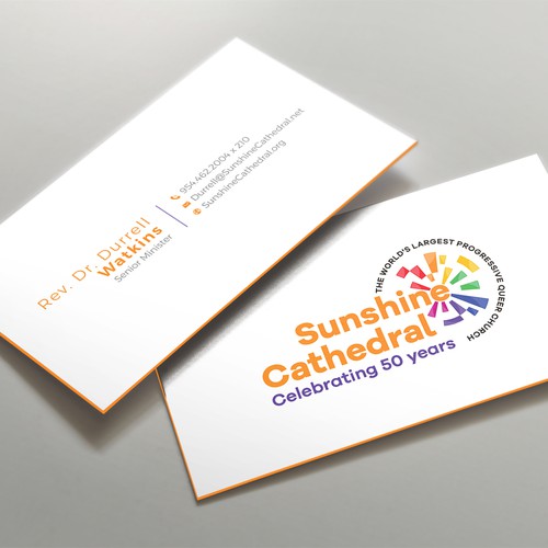 Business Card for Growing Progressing LGBTQ Church Design by kaylee CK