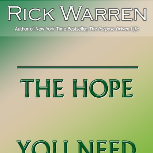 Design Rick Warren's New Book Cover Diseño de newguard
