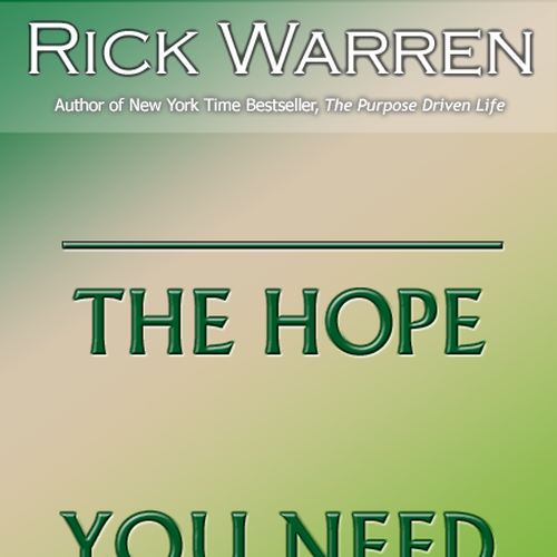 Design Rick Warren's New Book Cover Design réalisé par newguard