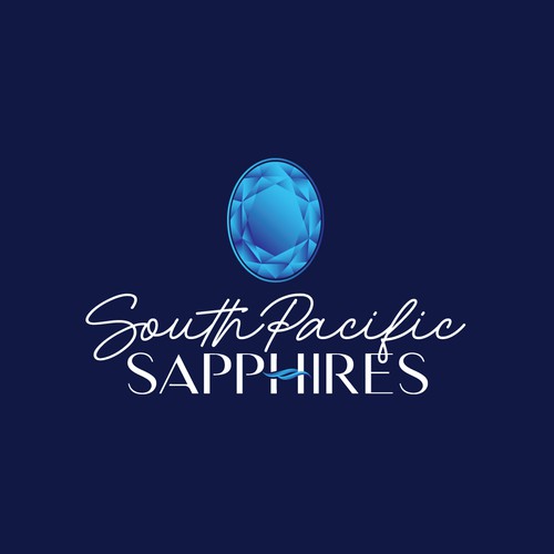 Logo for fine jewelry collection created with multi colored (Blue, Green, Parti) AUS sapphires Design by PXRon