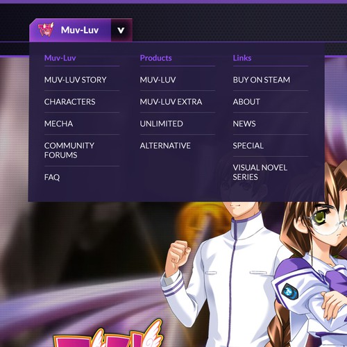 Create a Homepage Design for Japanese Visual Novel Muv-Luv! Design by Floating Baron