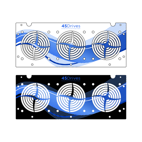 Design a Front Plate for 45Drives New HomeLab Storage Server Product Design by guthe