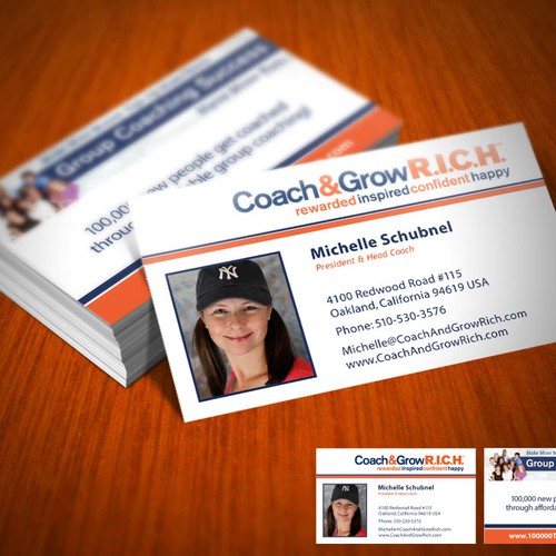 Design di Business Cards for Coach and Grow R I C H di relawan