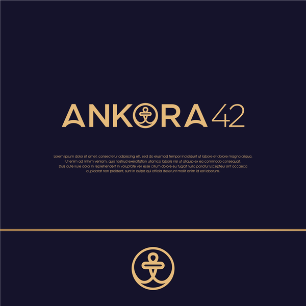 Design by Koela titled "ANKORA 42 – Premium Logo & Brand Identity Concept"