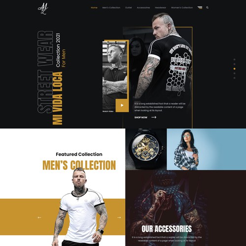 Mi vida loca Streetwear webdesign productpage and homepage Design by AKDCreative