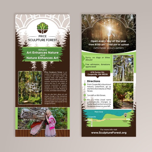Enticing Rack Card for Unique and Fun Sculpture Park Nature Preserve Design by mindtrickattack