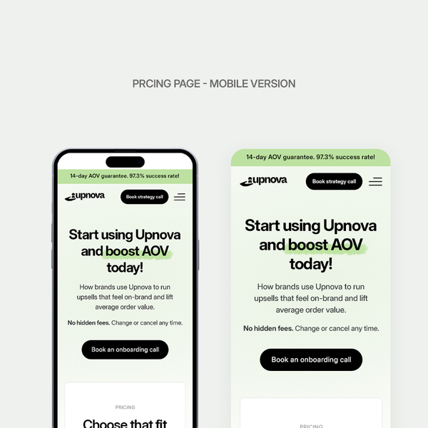 Design premium eCommerce SaaS for Upnova webste