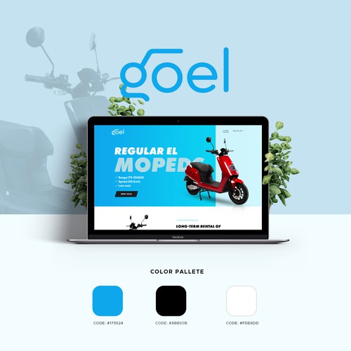 Design brand new website for a long-term electric scooter rental start-up in Norway Design by MercClass