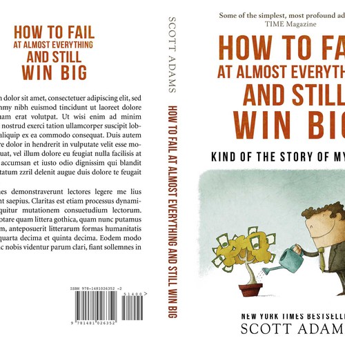 Author of Dilbert wants you to beat his book cover design Design by LilaM