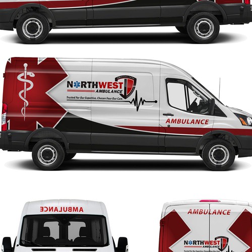 911 Ambulance wrap on sprinter-ontwerp door Kiky Rizki