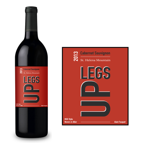 Legs Up 2013 Vintage Wine Label Design by Bart Brouwer
