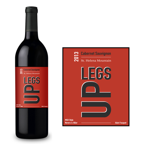 Legs Up 2013 Vintage Wine Label Ontwerp door Bart Brouwer